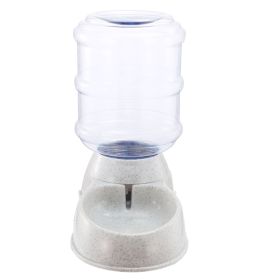 3.5L 1Gal Pet Water Dispenser Self-Dispensing Gravity Pets Water Feeder Automatic Pet Waterer Cat Dog (Option: Beige)
