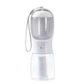 Dog Water Cup Drinking Food Garbage Bag Three-in-one Portable Small Multi-functional Pet Cups Pets Supplies (Option: 300ml Garbage Bag-Milky White)